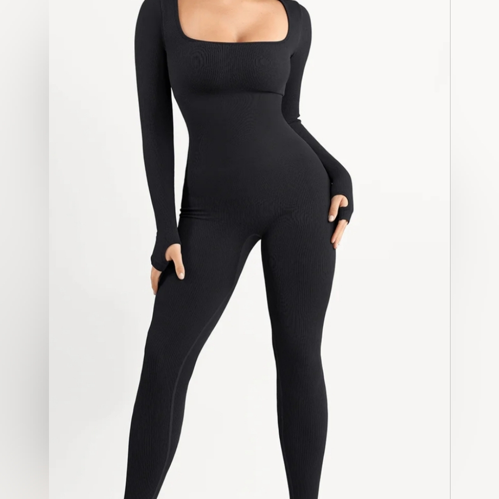 Black Long Sleeve Jumpsuit